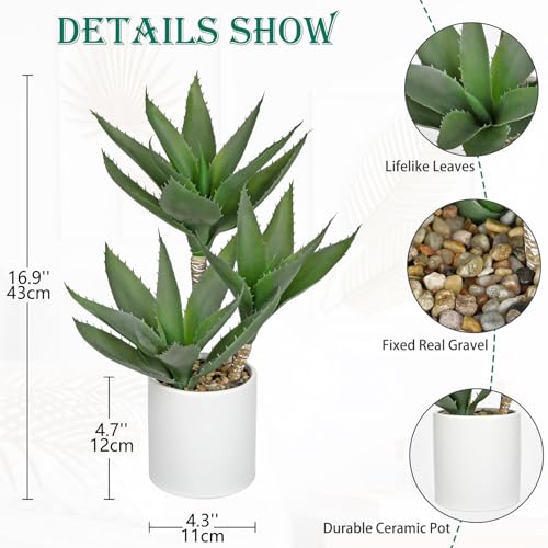 Large Artificial Agave Plants Fake Three