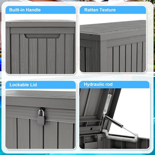 Outdoor Storage Box (Grey / 200 Gallon)