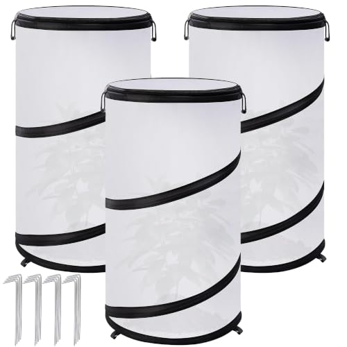 3 Pcs Pop Up Winter Frost Plant Cover (White-3pcs)