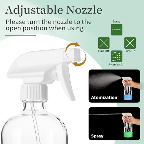 2 Pack Glass Spray Bottles with Silicone Sleeve (2 Count)