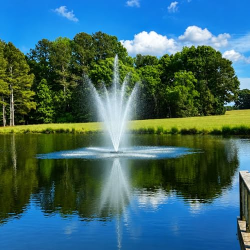 1.75 HP Floating Fountain & Aerator for Ponds and Lakes with 200 ft Cord