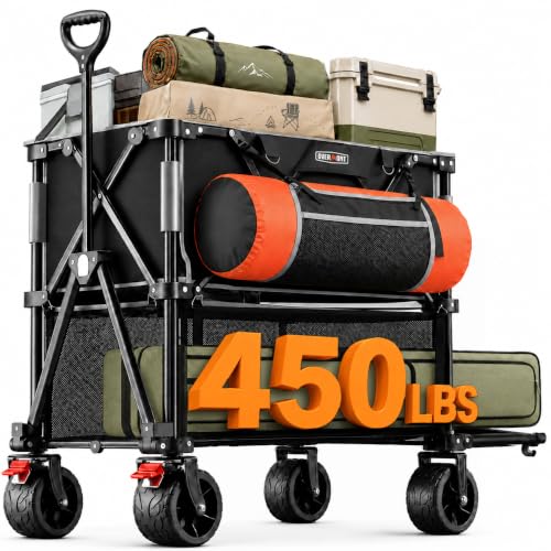 400L Folding Double Decker Wagon with Brakes