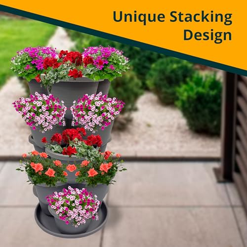 Strawberry Planter Vertical Gardening Stackable Planter Strawberry Tower 5 Tier Herb Outdoor Indoor