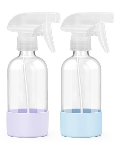 Glass Spray Bottles 8 oz (Blue&Purple / 2 Pack)
