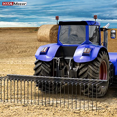 72" Tow Behind Landscape Rake (72 Inch - Black)
