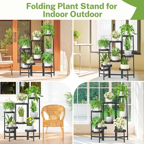 8 Tier Folding Plant Stand Indoor Outdoor