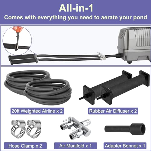 Koi Pond Aerator Pond Air Pump with Self