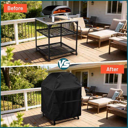Outdoor Pizza Oven Table Cover for 32 Inch Large Ooni Oven Table