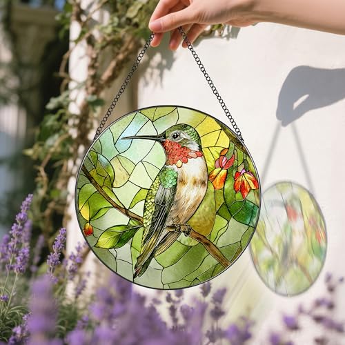 Stained Glass Window Hanging (Hummingbirds)
