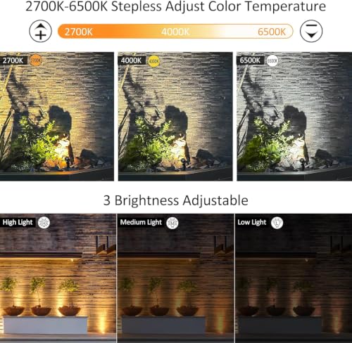 4 in 1 Solar Landscape Spotlights Outdoor 2700 (4-IN-1 / Warm White/Natural White/Cold White)