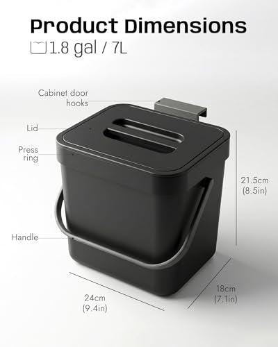 1.8 Gal Countertop Compost Bin