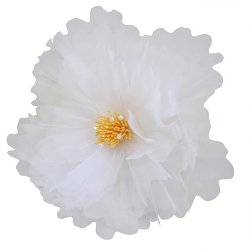 3 Pcs Giant White Silk Flowers Decoration for Wedding (Flower / White)