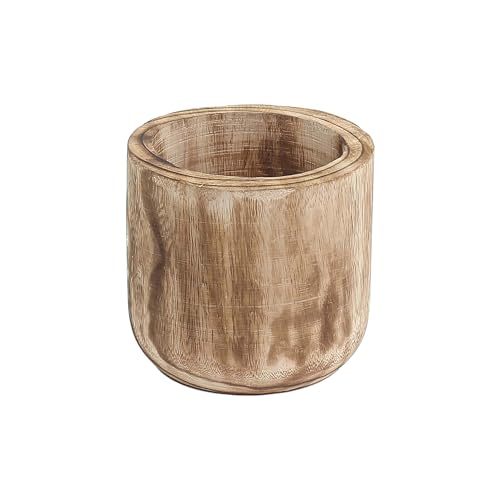 6.25'' Wood Cylinder Planter