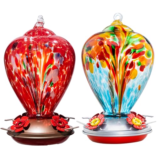 2 Packs Hummingbird Feeder for Outdoors Hanging Ant and Bee Proof (2 Count)