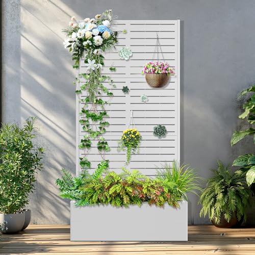 Metal Raised Garden Bed with Trellis