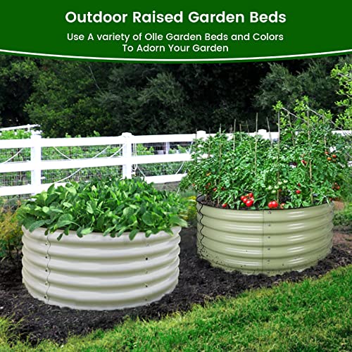 17" Tall 42" Round Metal Raised Garden Bed Kits