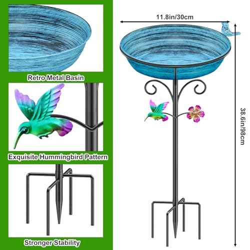 Metal Bird Bath for Outside