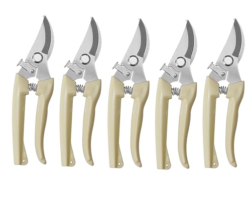5pcs Garden Flower Shears Pruning Shears 6.9 inches Scissors Heavy Duty Plant Scissors for Cutting Flowers