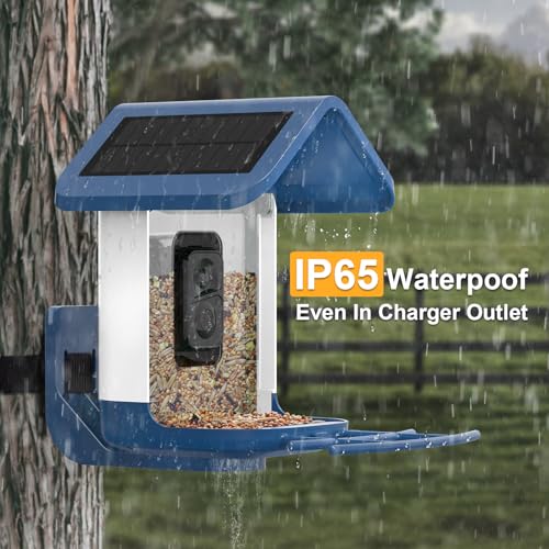 Smart Bird Feeder with Camera Solar Powered