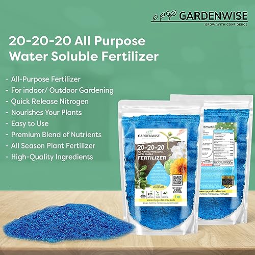 20-20-20 Water-Soluble Fertilizer – Powder for Liquid Plant Food for Indoor & Outdoor Plants, Orchids, Vegetables, Lawns, Flowers – 20 20 20 Fertilizer (20 QUARTS) (20 quarts / 20-20-20 Water-Soluble Fertilizer)