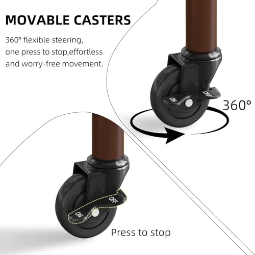 2 Tier Heavy Duty Rolling Plant Stand (2 Count)
