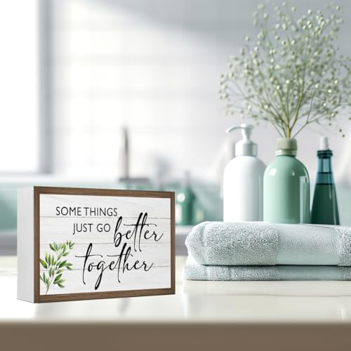 Some Things Just Go Better Together Inspirational Wooden Box Sign Decor (Some Things Just Go Better Together)