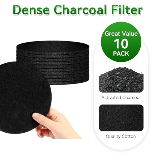 10 Pack Charcoal Filters for Compost Bucket (10 Count)