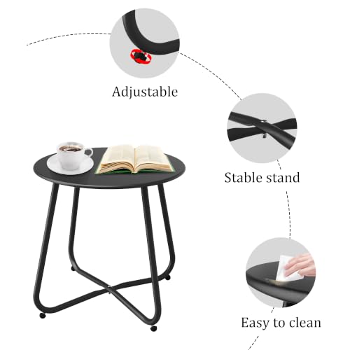 Patio Side Table (Metal Black)