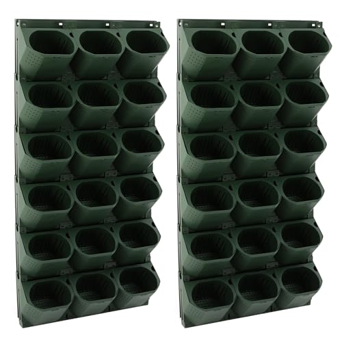 Vertical Wall Planter with 36 Pots (Army Green / 36 Pots)