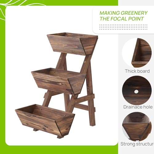 Vertical Garden Planter 3 Tier Raised Garden Bed Tiered Planter Box Outdoor