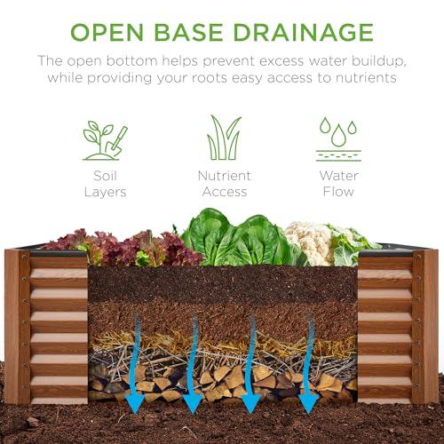 4x2x2ft Outdoor Metal Raised Garden Bed