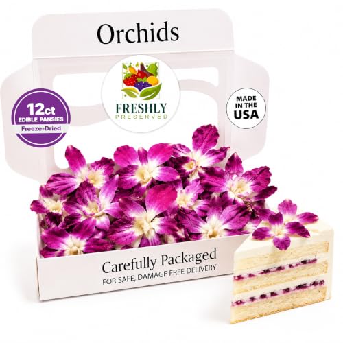 Small Orchid Freeze Dried Edible Flowers (12 Pieces)