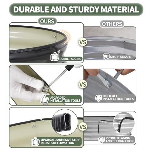 Galvanized Raised Garden Bed Outdoor (2 Count)