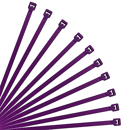 10 Inch Cable Zip Ties (Purple / 10 inch (40 lbs, 500 pcs))