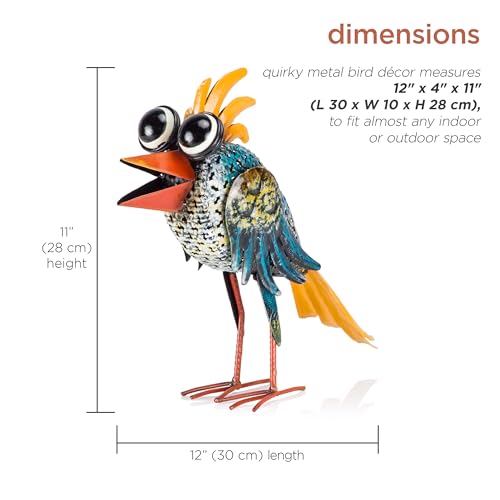 11" Tall Outdoor Metal Wide