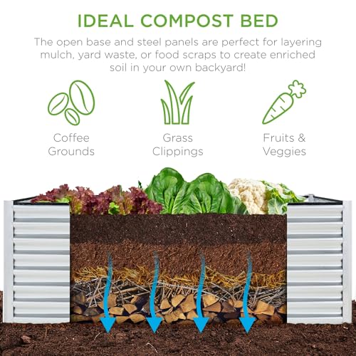 6x3x2ft Outdoor Metal Raised Garden Bed