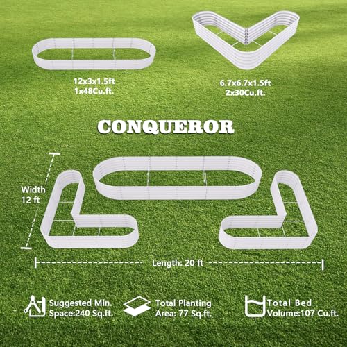 Anleolife 3 Bed Oval & Heart (3 Count)