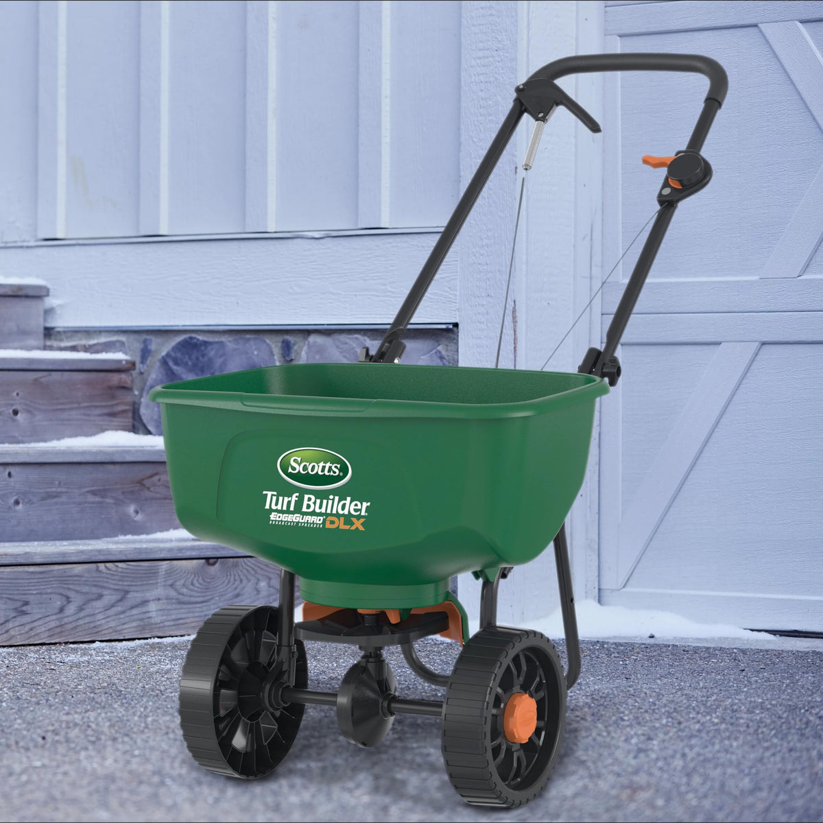 Turf Builder EdgeGuard DLX Broadcast Spreader for Seed