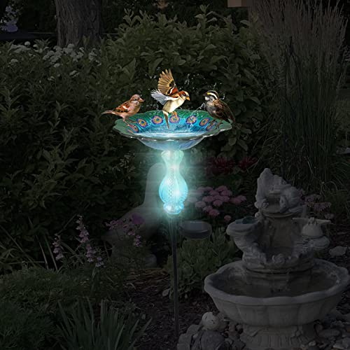 Peacock Bird Bath for Outdoor