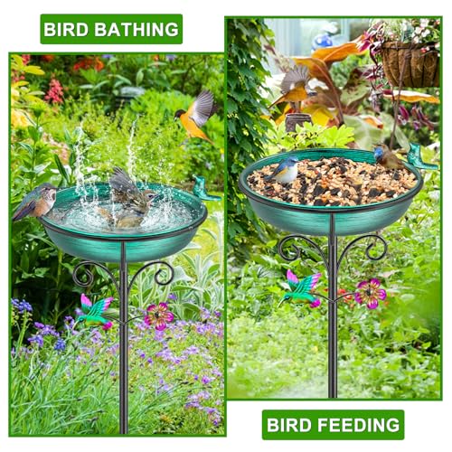 38.6in Bird Baths for Outdoors