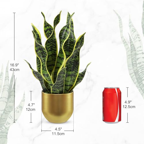 Artificial Snake Plant Potted Faux Sansevieria Trifasciata Plants