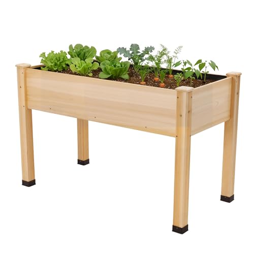 48"x24"x30" Raised Garden Bed with Legs (Wood / 48×24×30 In -Regular)