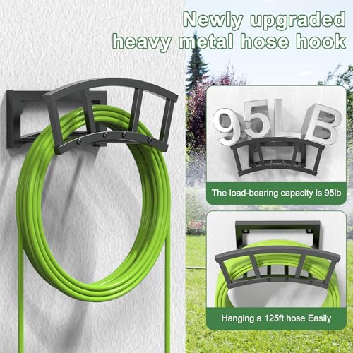 2 Pack Garden Hose Holder Wall Mounted (2 Count)