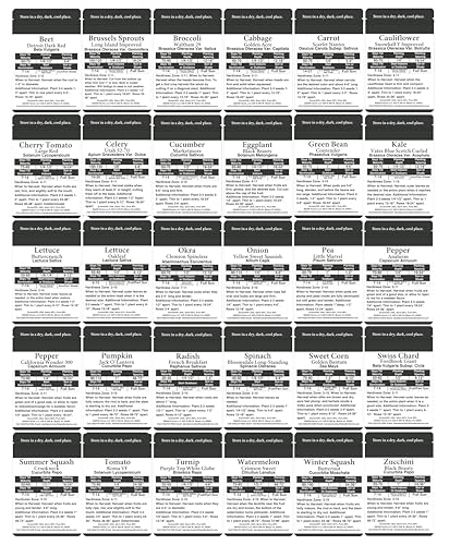 30,000+ Non-GMO Heirloom Seed Kit-30 Fruit & Vegetable Variety (30 Count)