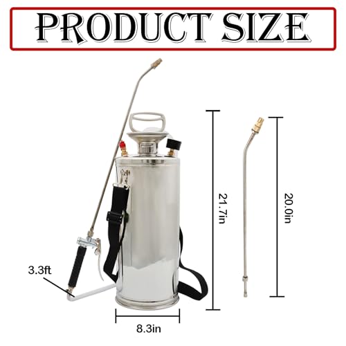 Hand Pump Sprayer Stainless Steel Sprayer for Indoor and Outdoor