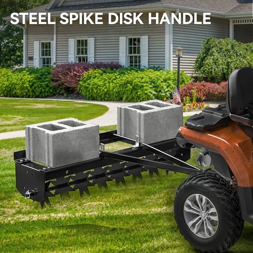 48" Lawn Aerator Tow Behind with Universal Hitch for spike Aerator