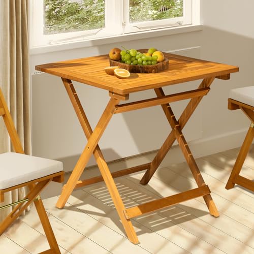 Legolas FSC Acacia Wooden Folding Table for Outdoor & Patio
