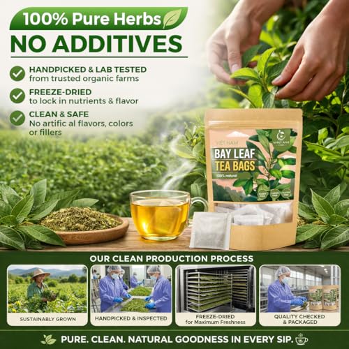 Premium Bay Leaf Tea Bags (50 Count)