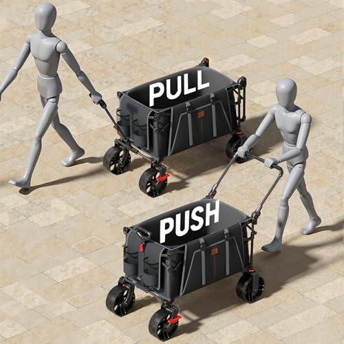 Folding Push Wagon with Brakes