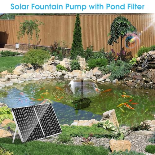 40W Solar Fountain Pump with Pond Filter (40W)